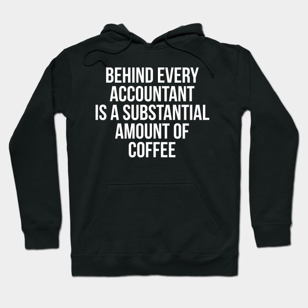 Behind Every Accountant Is Substantial Amount Of Coffee Hoodie by evokearo